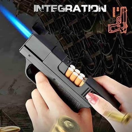2-in-1 Gun Shape Pistol Cigarette Case with Lighter🔫