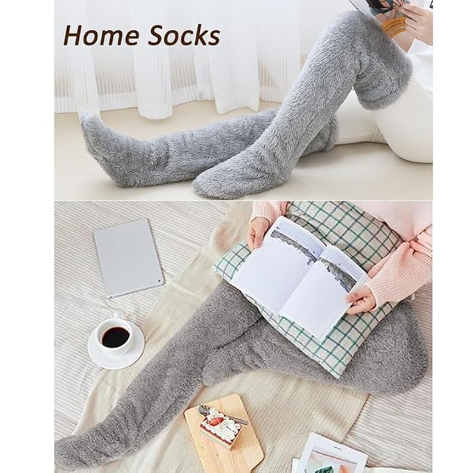 Cozy Snuggle Paws Thigh High Socks