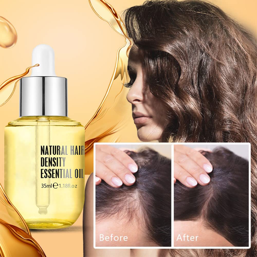 Natural Hair Density Essential Oil - Hair Growth Serum for Thicker Hair