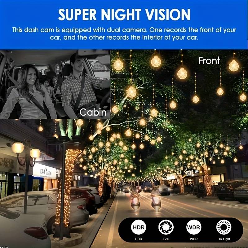 Dash Cam For Cars With IR Night Vision