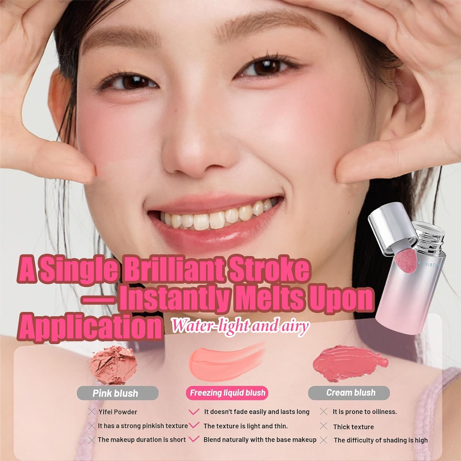 Viral 3-in-1 Korean Magic Foundation+Concealer+Blush | All Skin Type