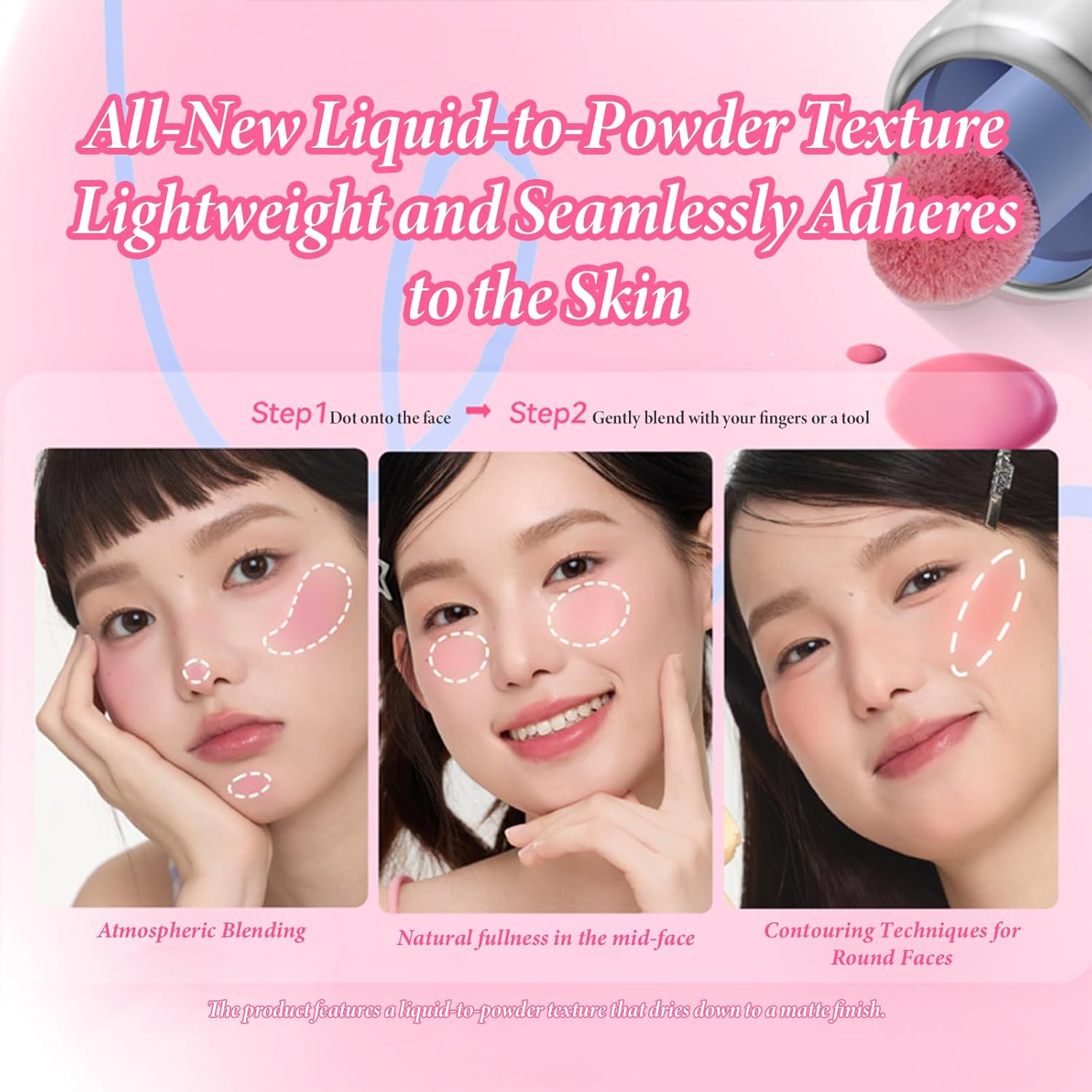 Viral 3-in-1 Korean Magic Foundation+Concealer+Blush | All Skin Type