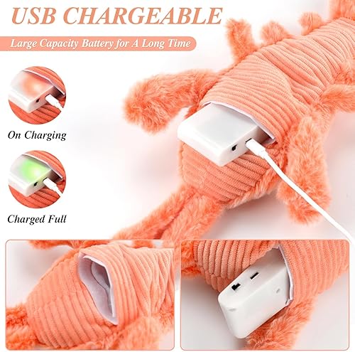 Wagging Tail Lobster Interactive Pet Toy | Smart Toy For Cats & Dogs to Keep Them Busy for Boredom