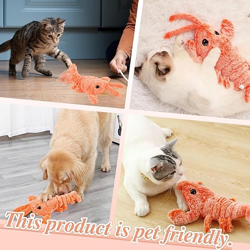 Wagging Tail Lobster Interactive Pet Toy | Smart Toy For Cats & Dogs to Keep Them Busy for Boredom