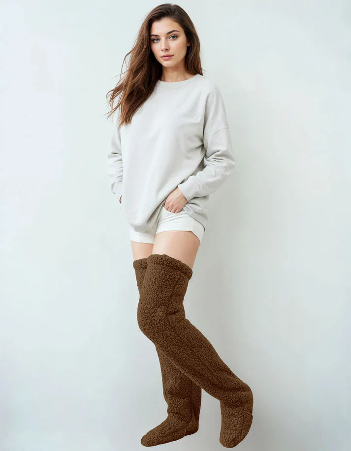 Cozy Snuggle Paws Thigh High Socks