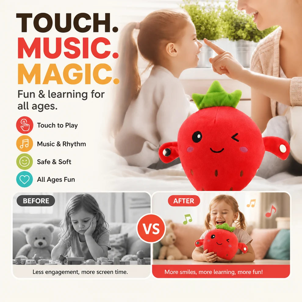 Interactive Sensory Musical Plush Toy | Touch Activated Sensors