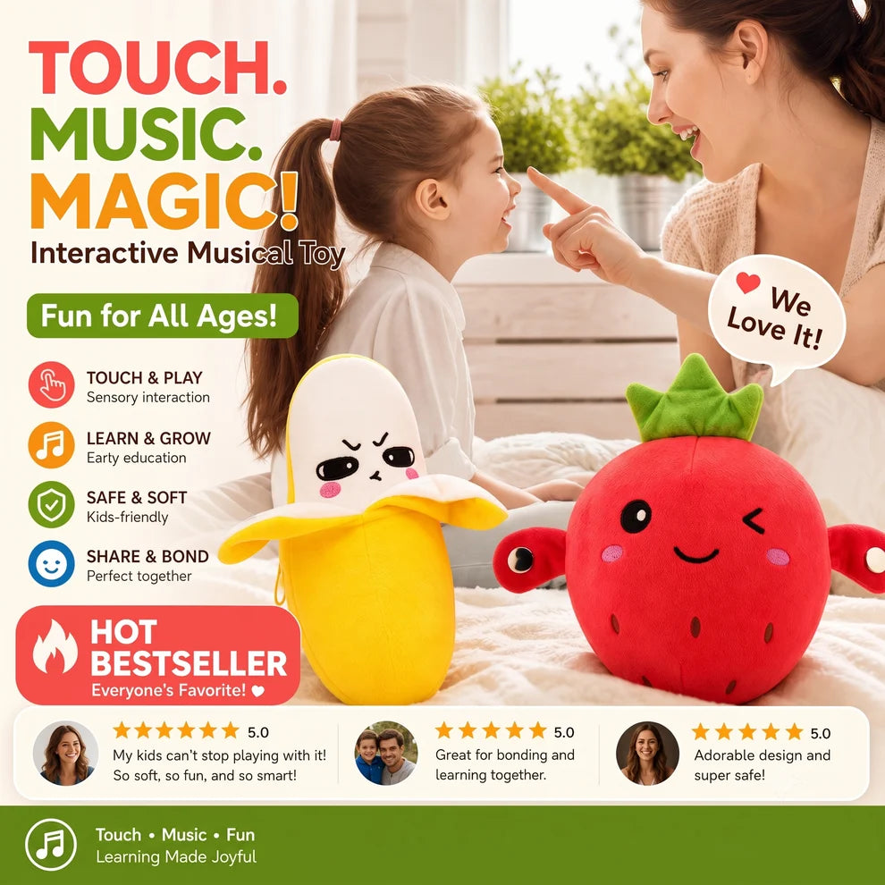 Interactive Sensory Musical Plush Toy | Touch Activated Sensors