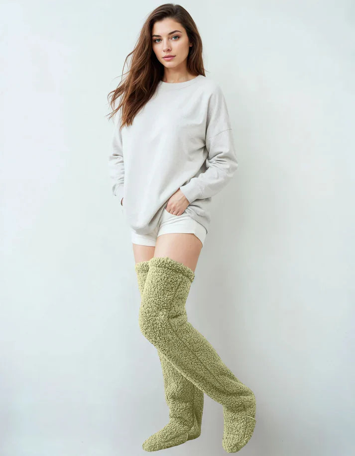 Cozy Snuggle Paws Thigh High Socks