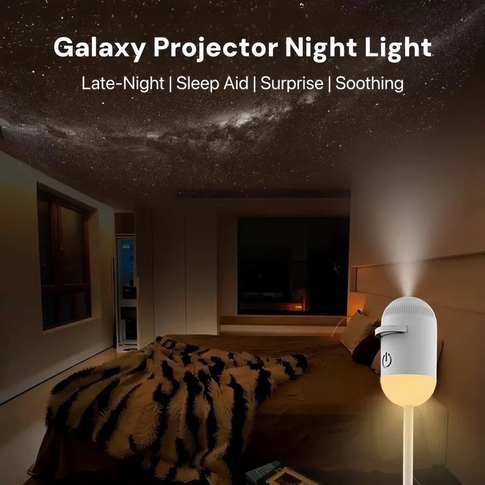 Mini Portable Galaxy Projector Night Light Lamp