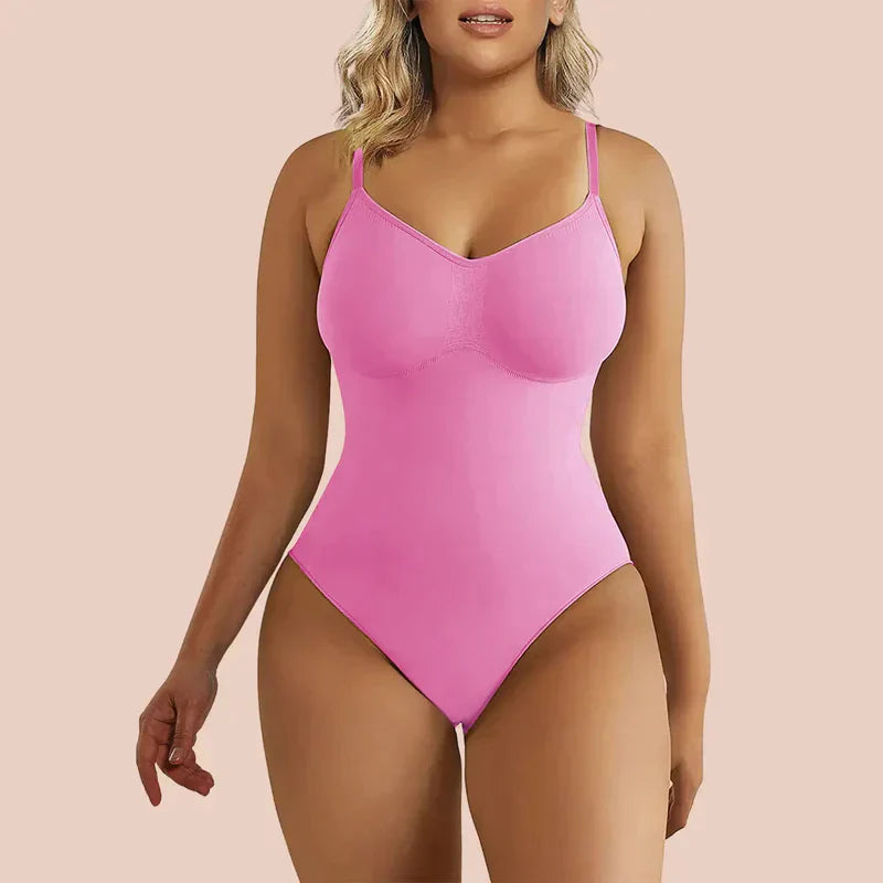 Tummy Control Shapewear Adjustable Straps Seamless Thong Body Shaper
