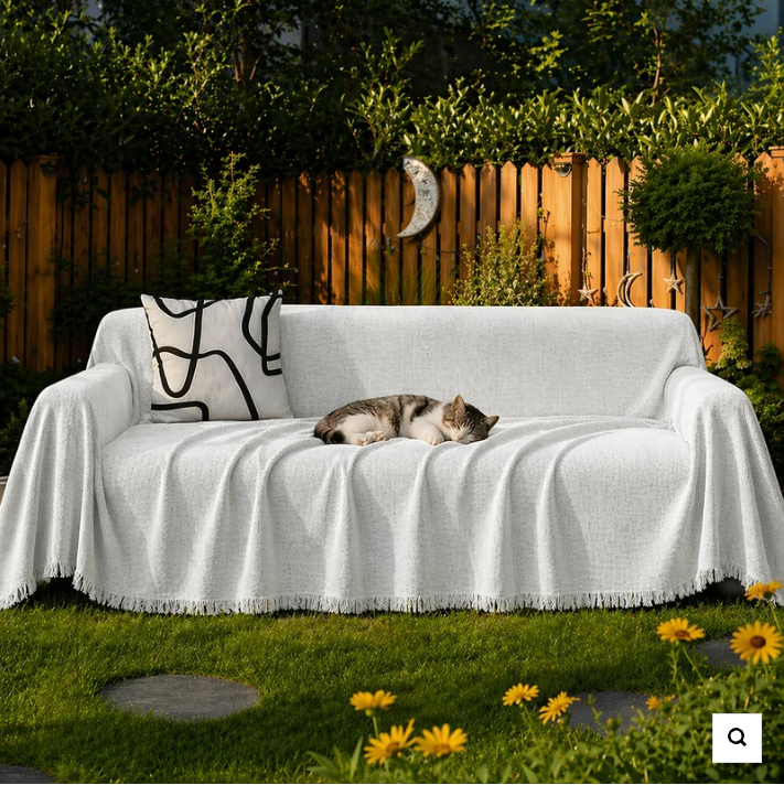 Chenille Blanket Herringbone Tassel Sofa Cover Sofa Throw Blanket