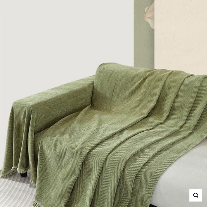 Chenille Blanket Herringbone Tassel Sofa Cover Sofa Throw Blanket
