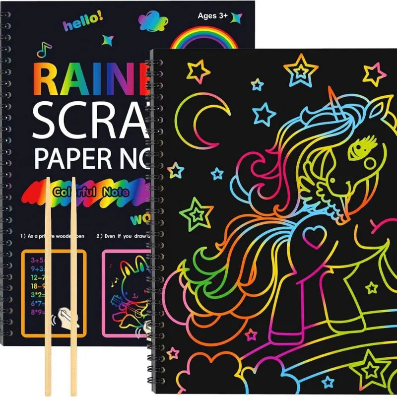 Magical Rainbow Scratch Paper Book