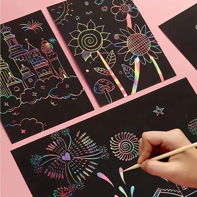 Magical Rainbow Scratch Paper Book