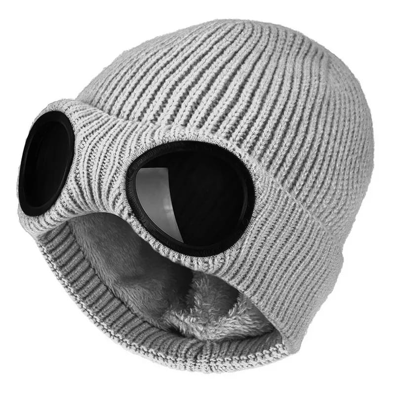 Winter Wool Goggles Beanies Cap