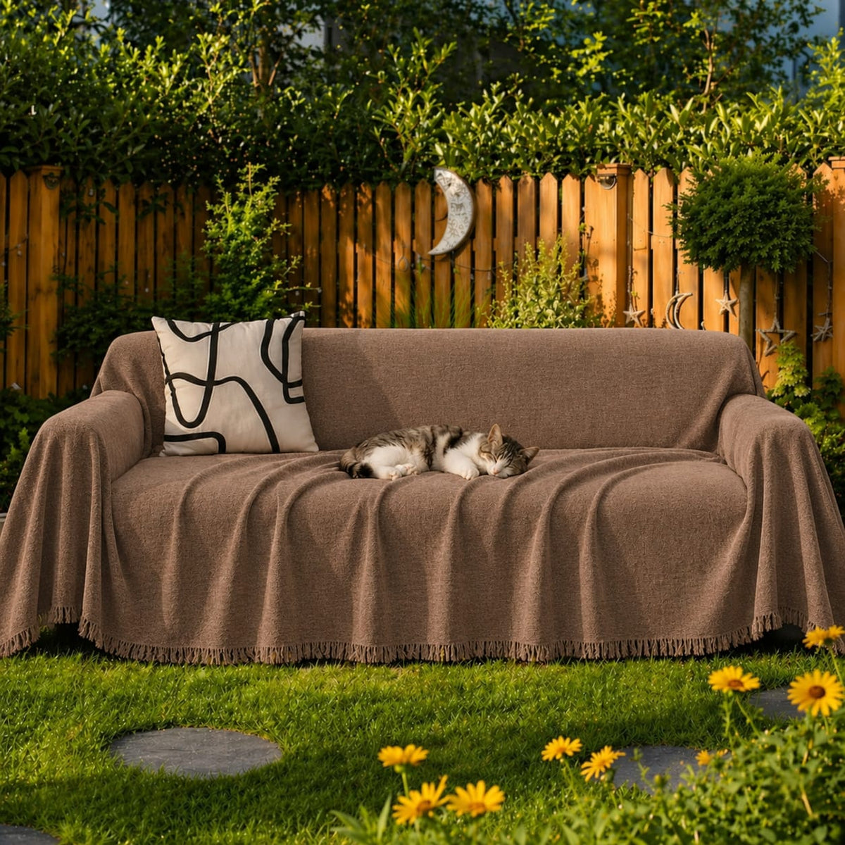 Chenille Blanket Herringbone Tassel Sofa Cover Sofa Throw Blanket