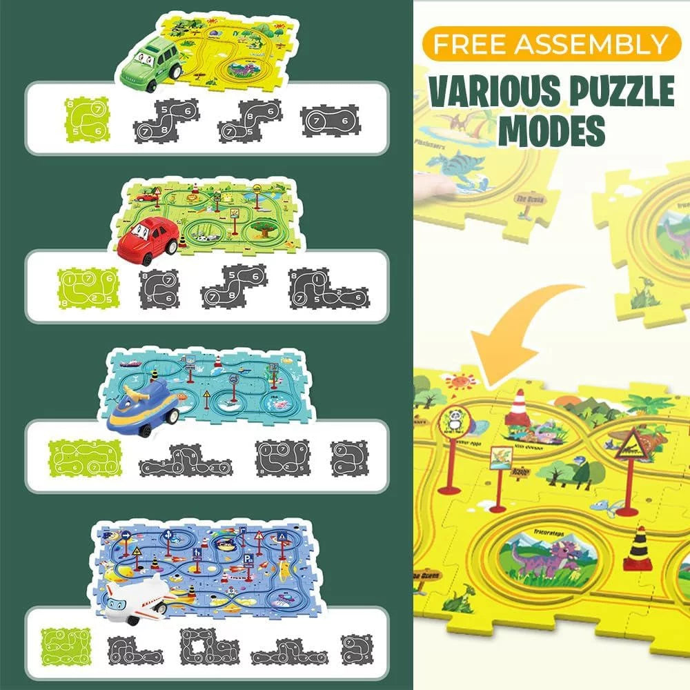 🔥Children's Educational Puzzle Track Car Play Set