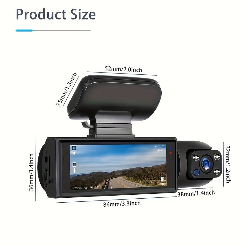 Dash Cam For Cars With IR Night Vision