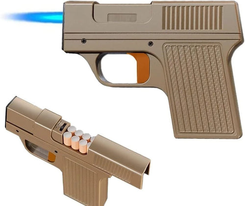 2-in-1 Gun Shape Pistol Cigarette Case with Lighter🔫