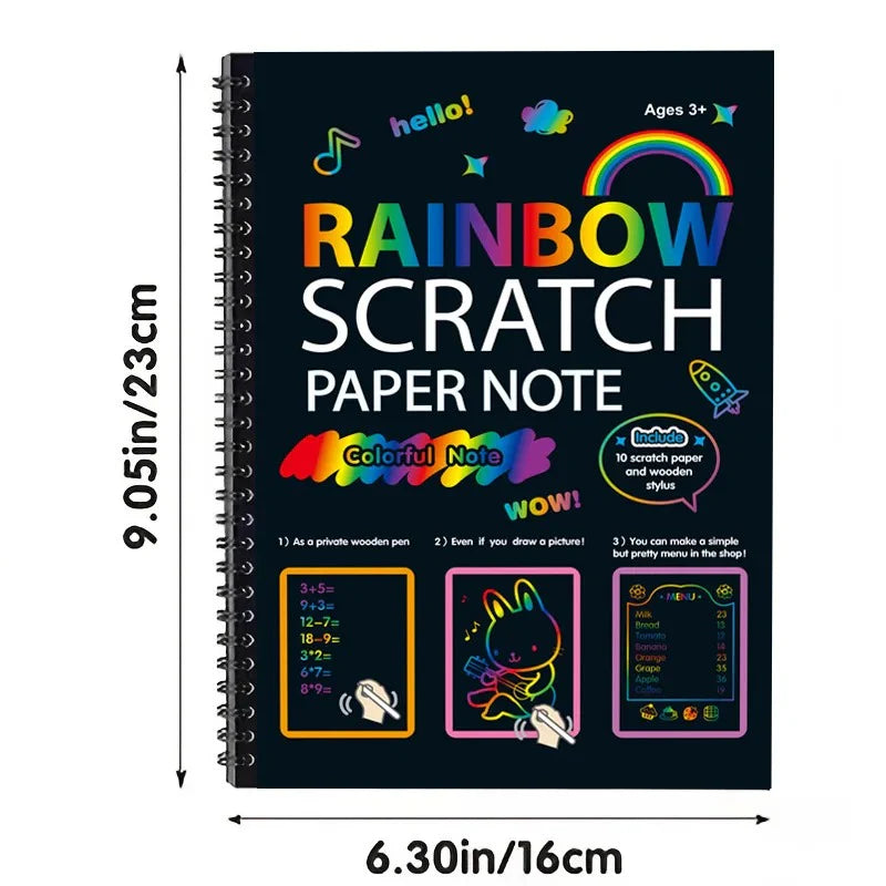 Magical Rainbow Scratch Paper Book